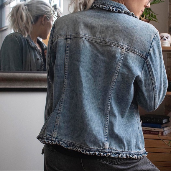 Distressed Blue Jean Jacket - Picture 2 of 4